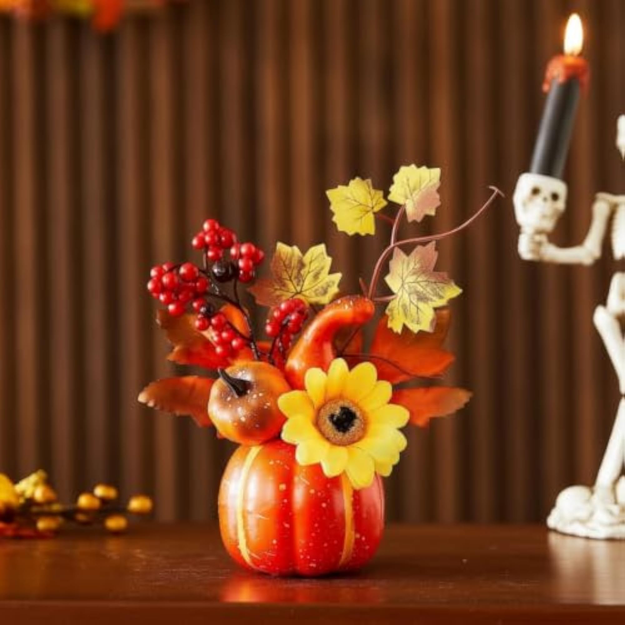 Autumnal Pumpkin Arrangement for Fall Centerpiece